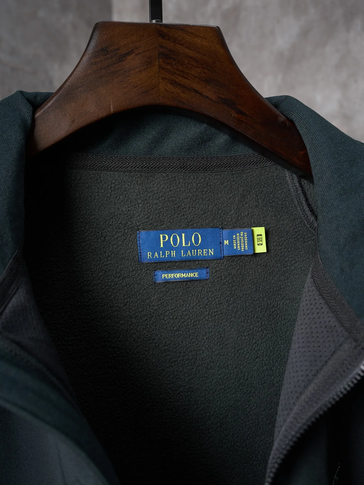 P380 Actual hanging auction】Ralph Lauren/Ralph Lauren technical fabric solid color logo embroidered zipper collar vest cardigan [Ready stock] XS S M L